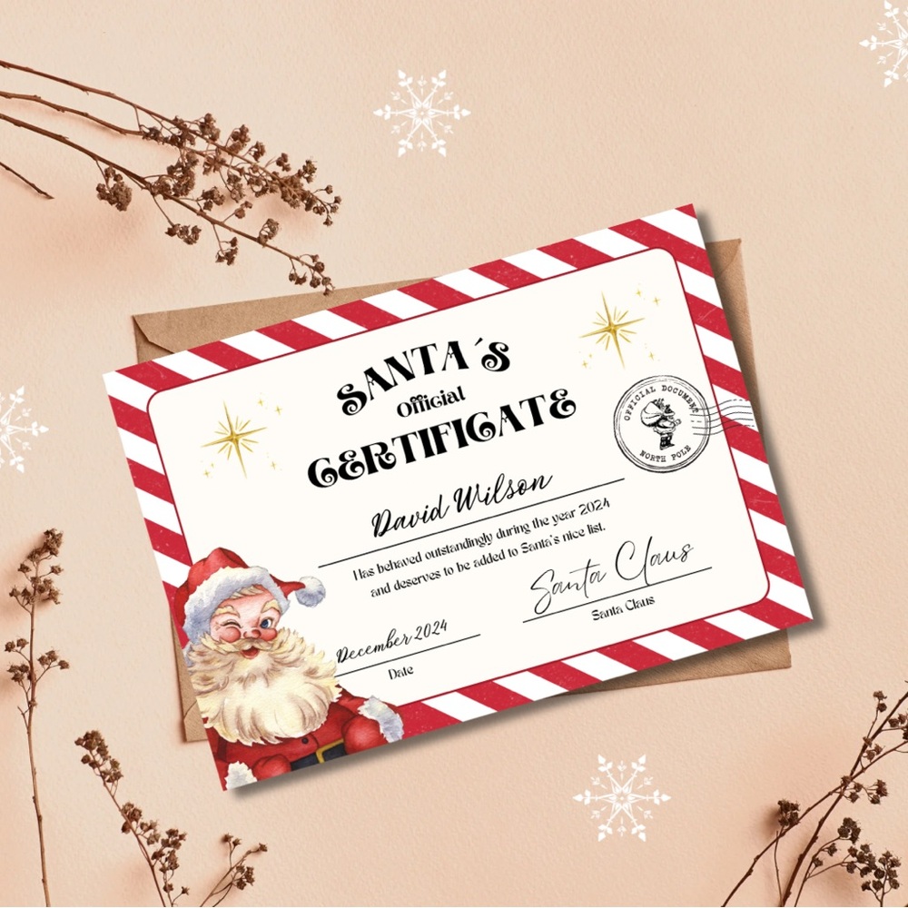 Santa's Official Certificate - Personalised